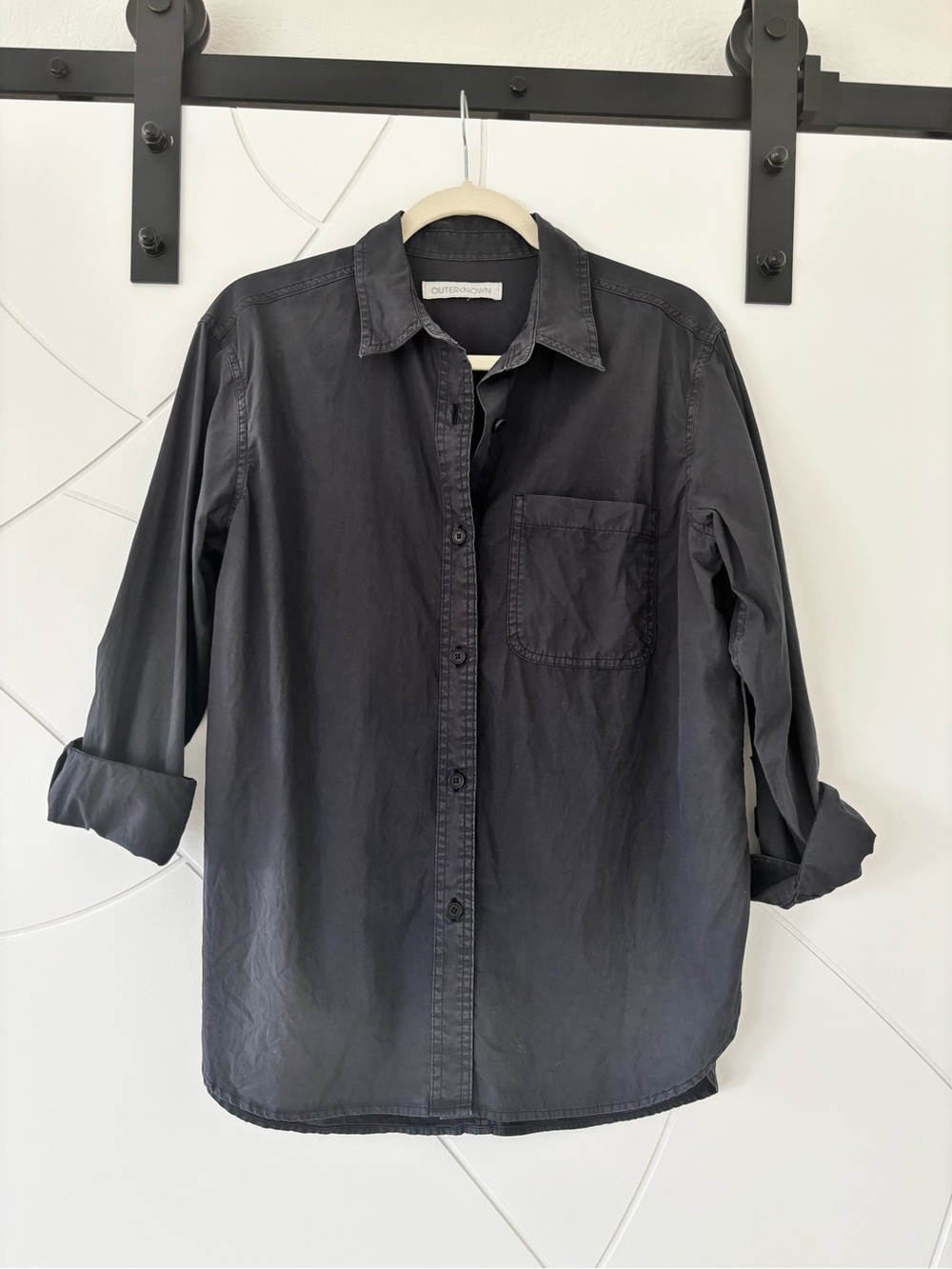 Outerknown The Weekend Shirt — Charcoal Black Sz Small